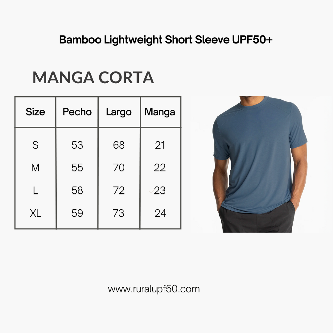 Bamboo Lightweight Short Sleeve UPF50+ Black