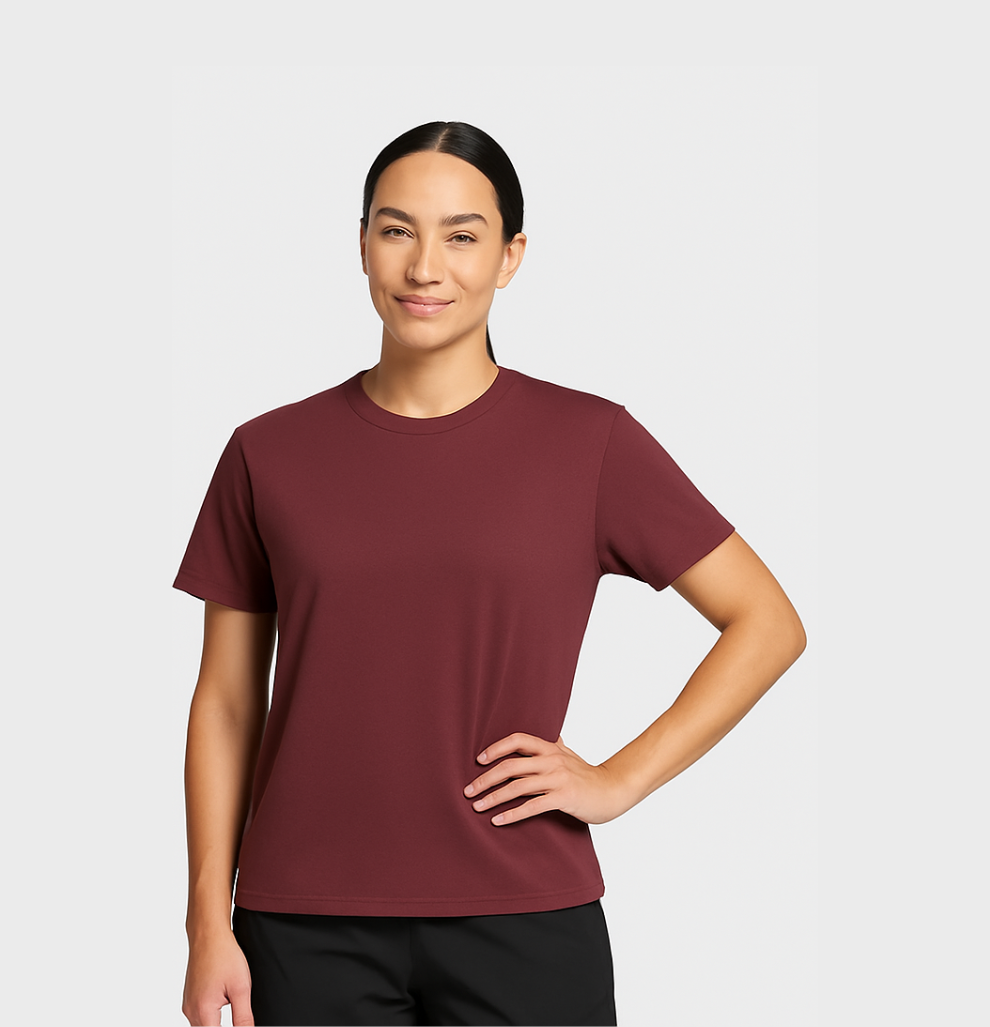 T-Shirt All Day Hybrid - Vino- Mujer