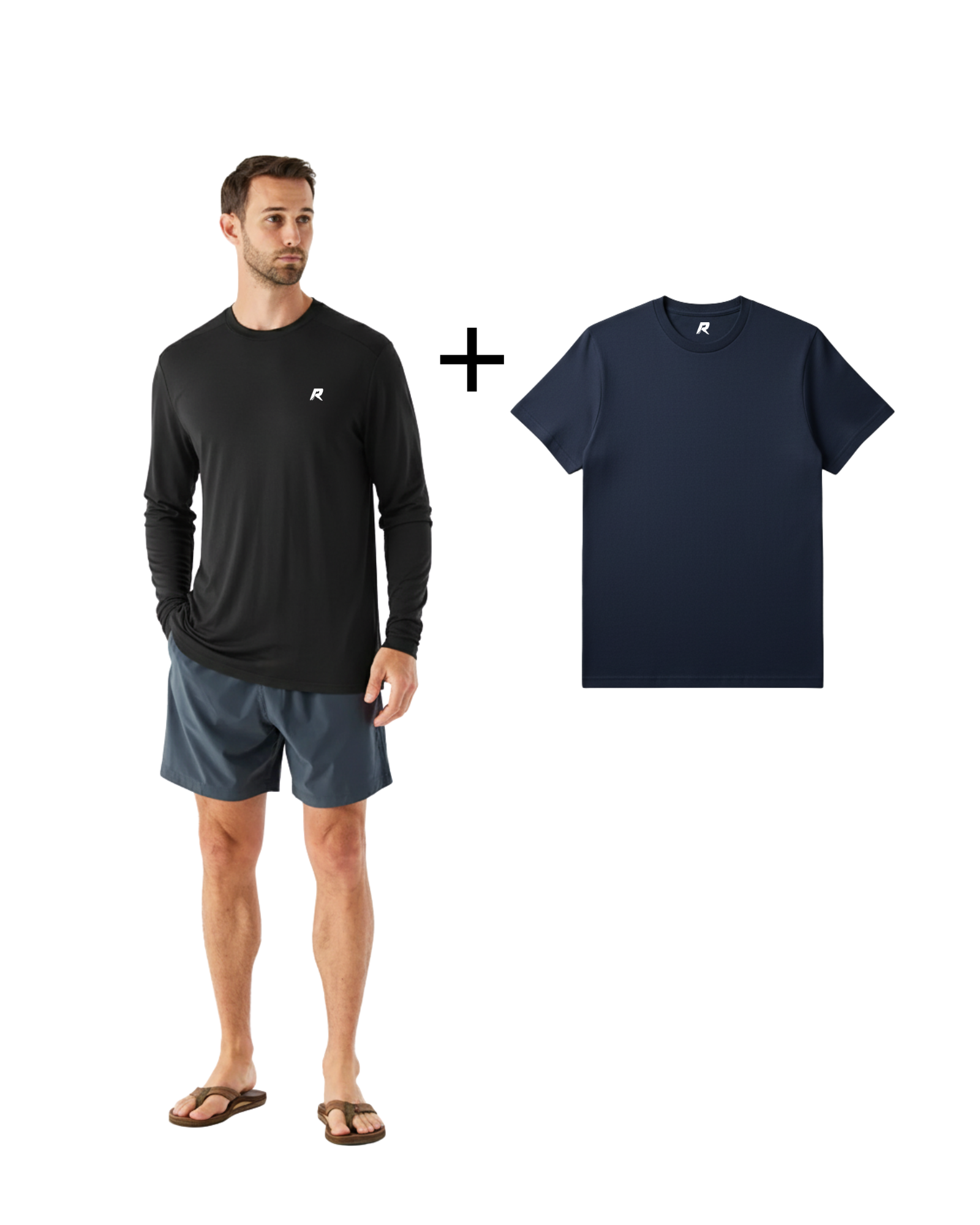 Bamboo Lightweight long Sleeve UPF50+ + T-Shirt Hybrid GRATIS