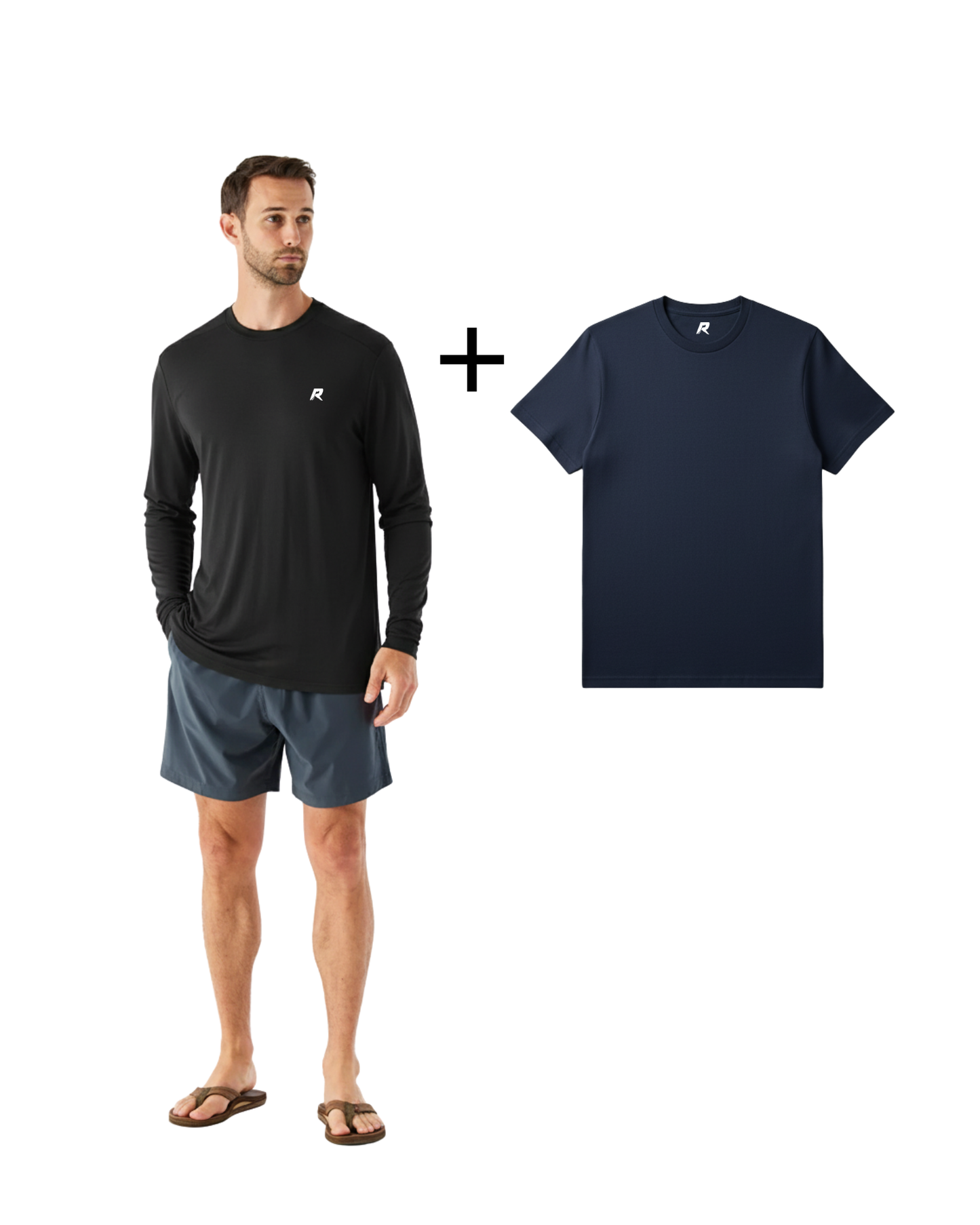 Bamboo Lightweight long Sleeve UPF50+ + T-Shirt Hybrid GRATIS