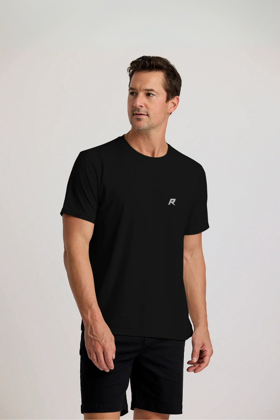 Bamboo Lightweight Short Sleeve UPF50+ Black