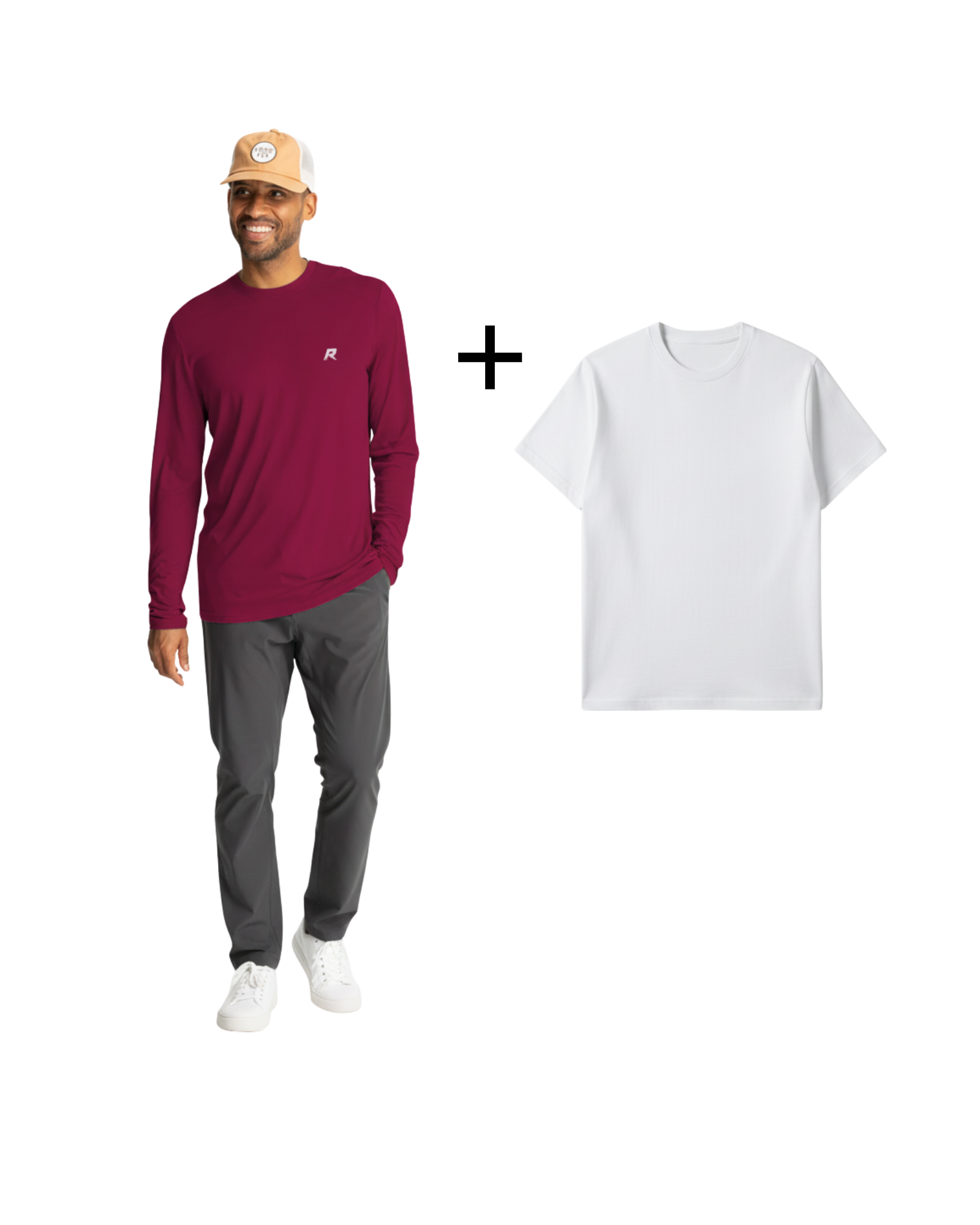 Bamboo Lightweight long Sleeve UPF50+ + T-Shirt Hybrid GRATIS