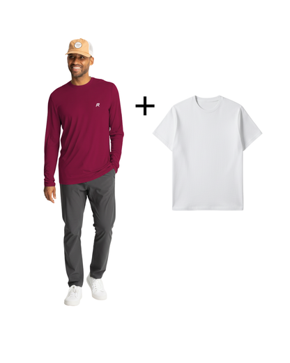 Bamboo Lightweight long Sleeve UPF50+ + T-Shirt Hybrid GRATIS