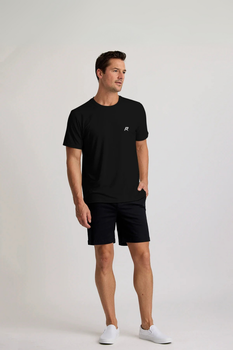 Bamboo Lightweight Short Sleeve UPF50+ Black