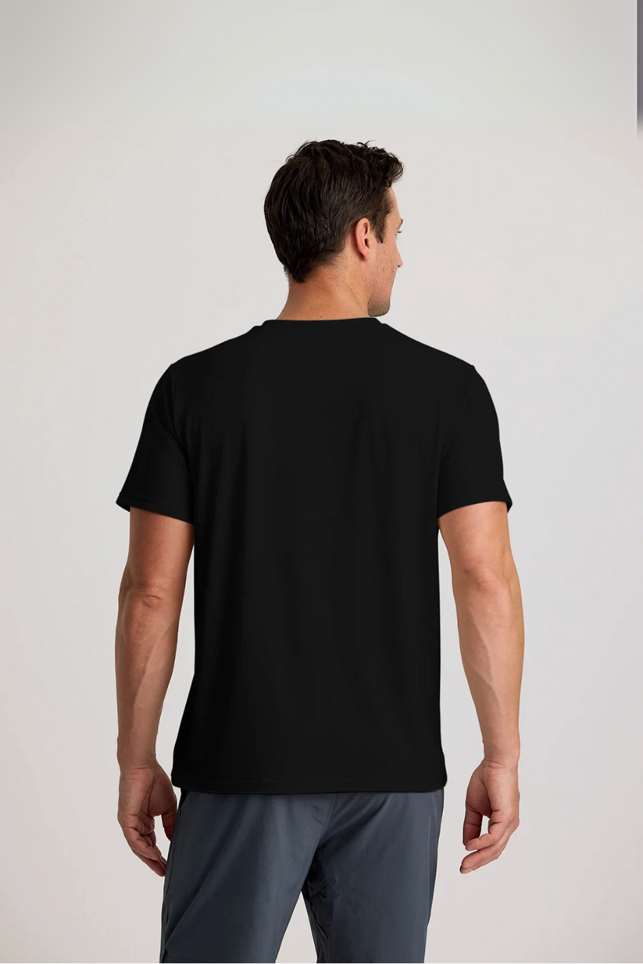 Bamboo Lightweight Short Sleeve UPF50+ Black