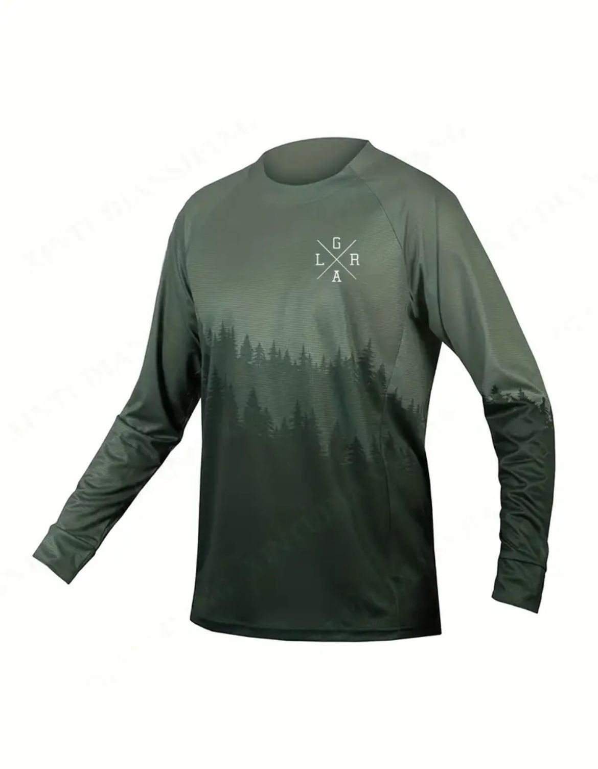 Manga Larga Sports Protección UV para Hombre y mujer Verde